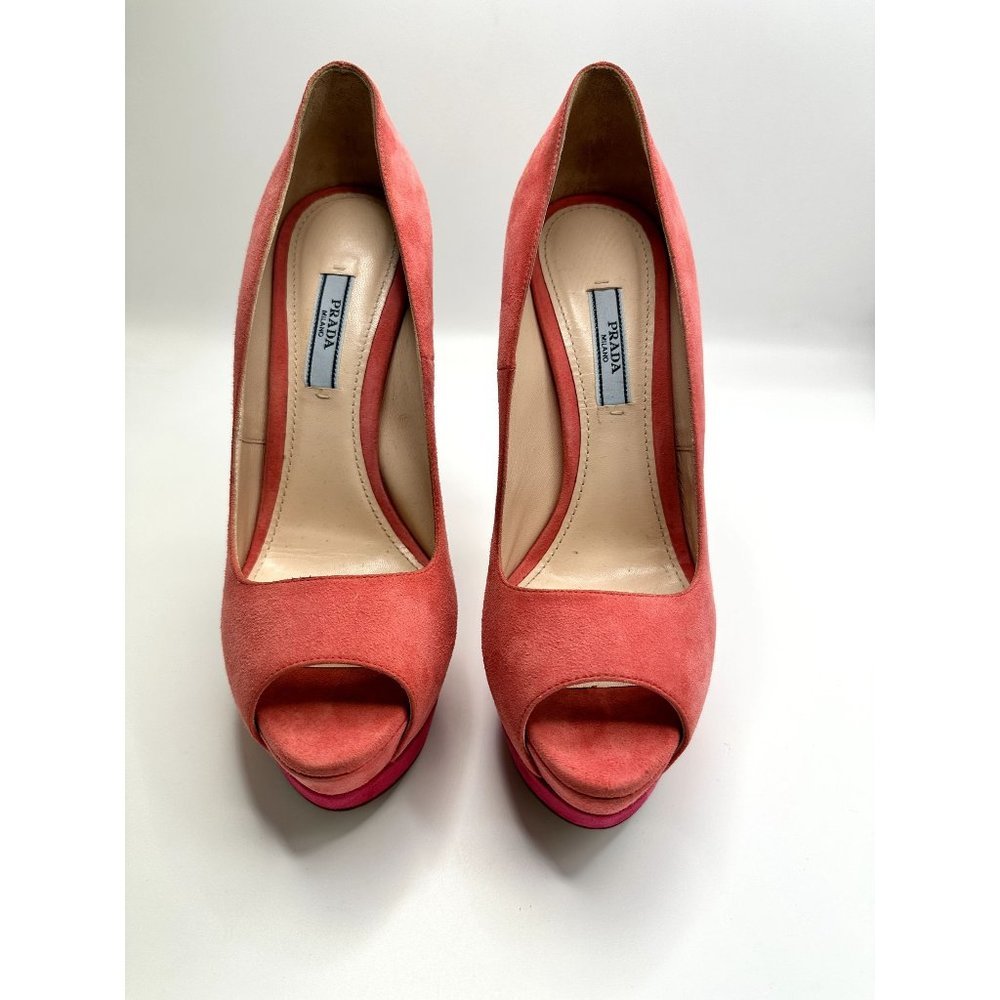 Prada peep toe heels